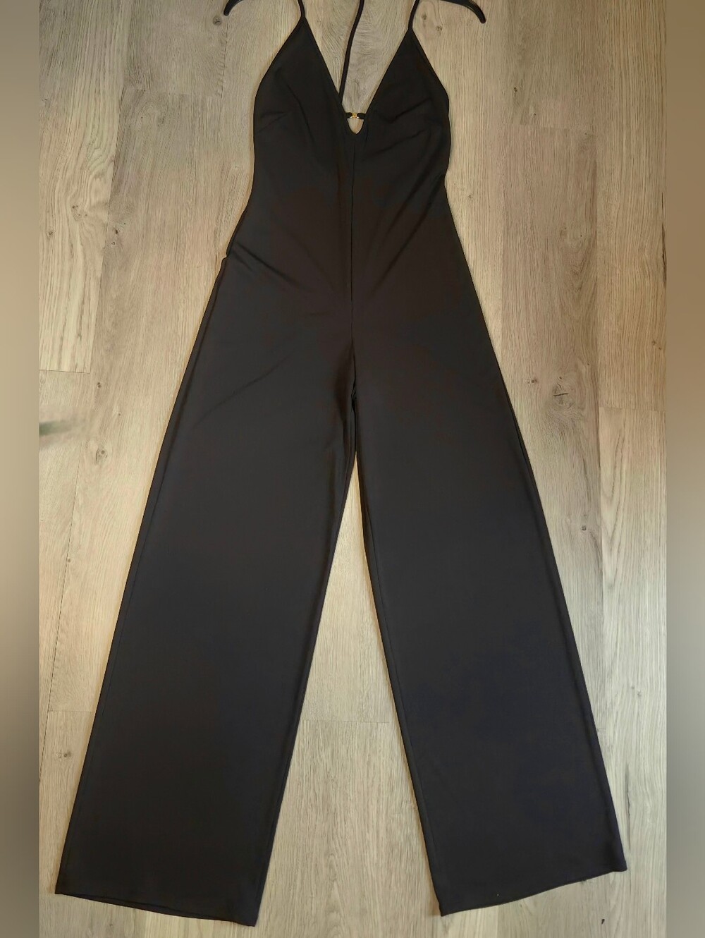 Vintage Victoria’s Secret NWT Black Halter Jumpsuit XS Open Back
